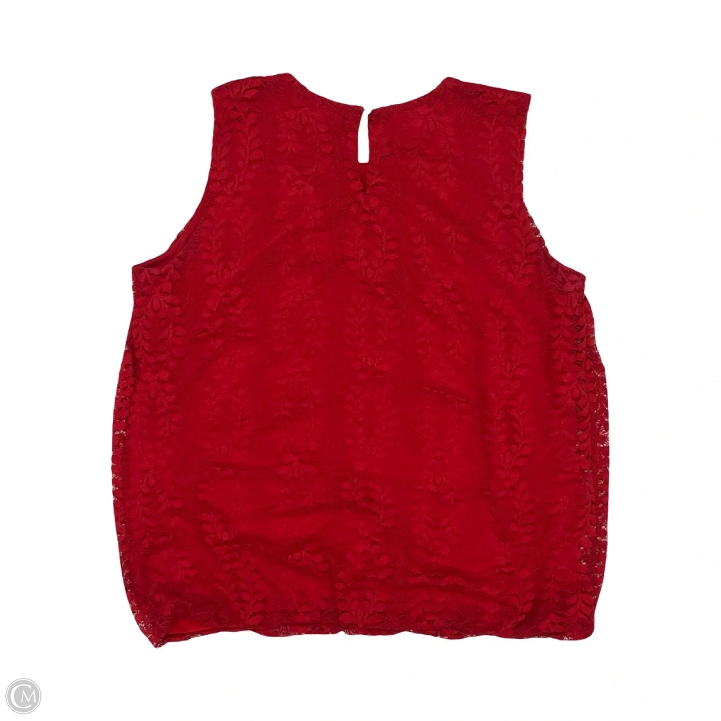 Blouse Sleeveless By Liz Claiborne In Red, Size: S
