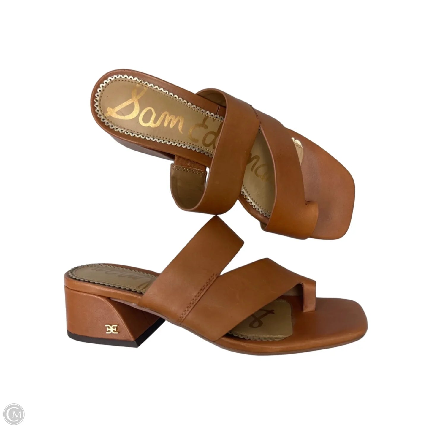 Sandals Heels Block By Sam Edelman In Tan, Size: 6