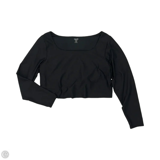 Athletic Top Long Sleeve Crewneck By Old Navy In Black, Size: Xxl