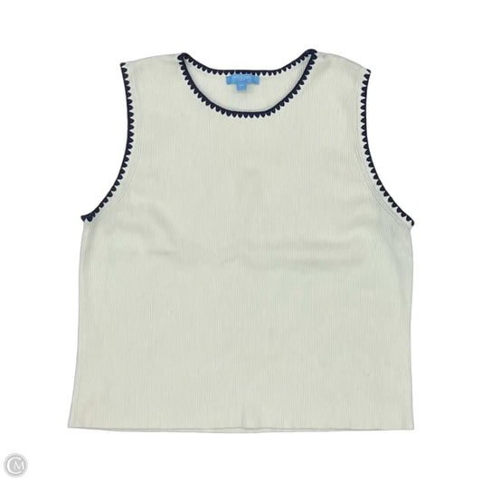 Top Sleeveless By Draper James Rsvp In Blue & White, Size: Xxl