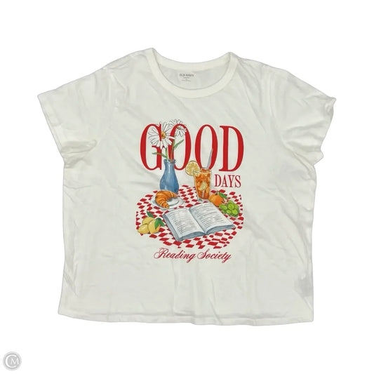 Top Short Sleeve By Old Navy In White, Size: Xl
