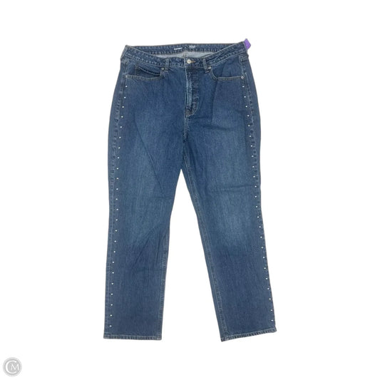 Jeans Straight By Old Navy In Blue Denim, Size: 16