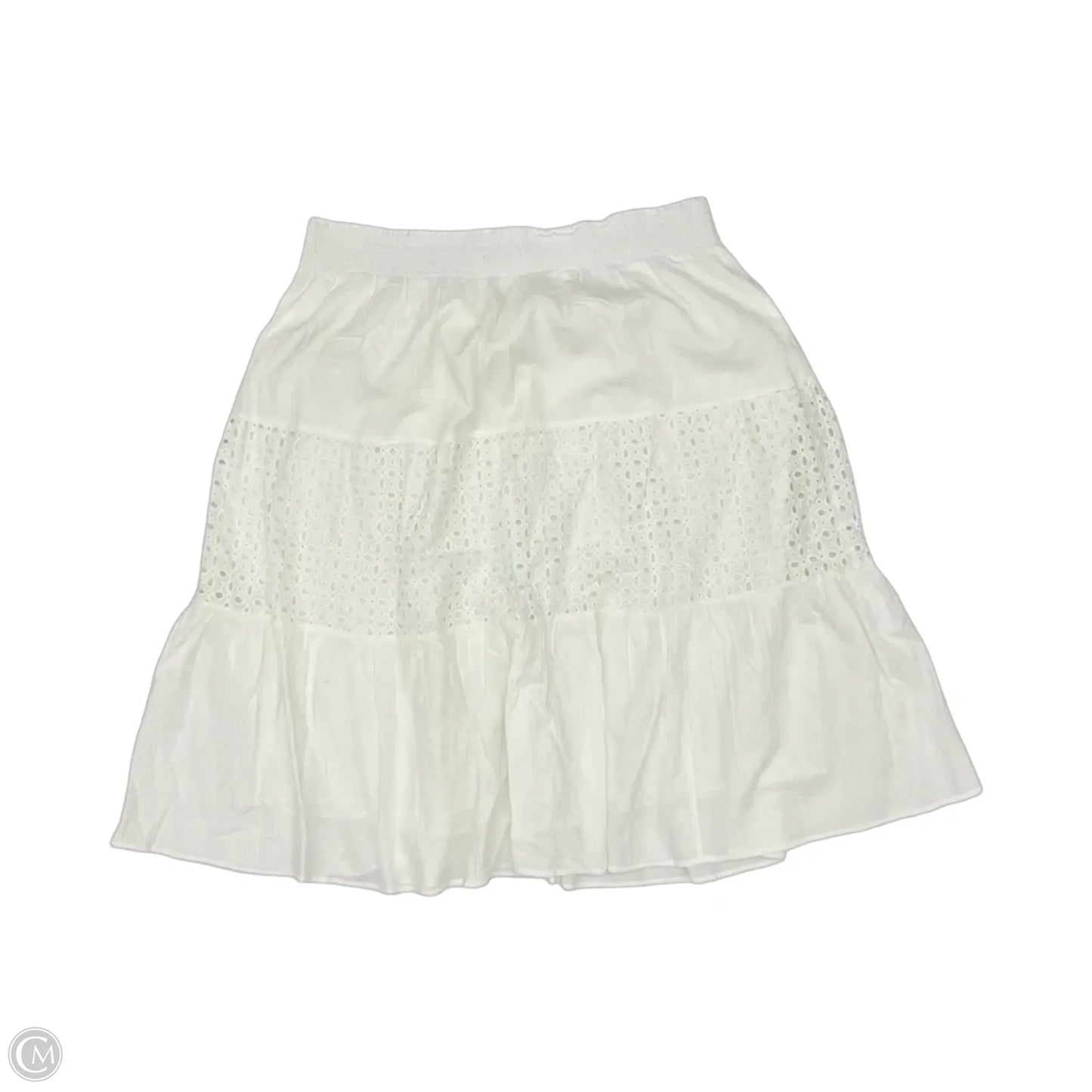 Skirt Midi By Nine West Apparel In White, Size: 1x