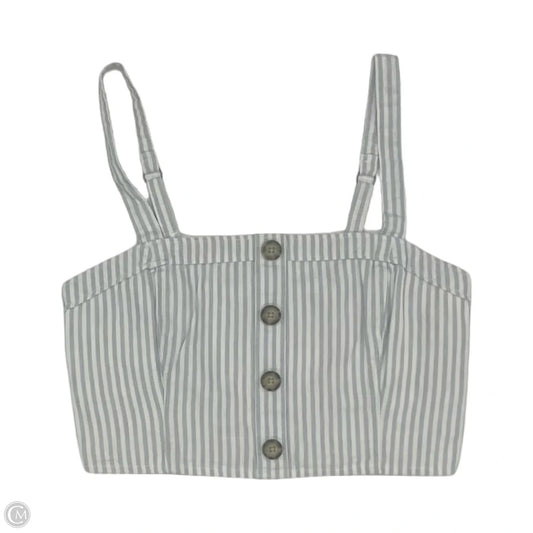Top Sleeveless By Abercrombie And Fitch In Blue & White, Size: Xs