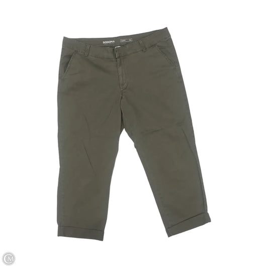 Pants Cropped By Sonoma In Green, Size: 16