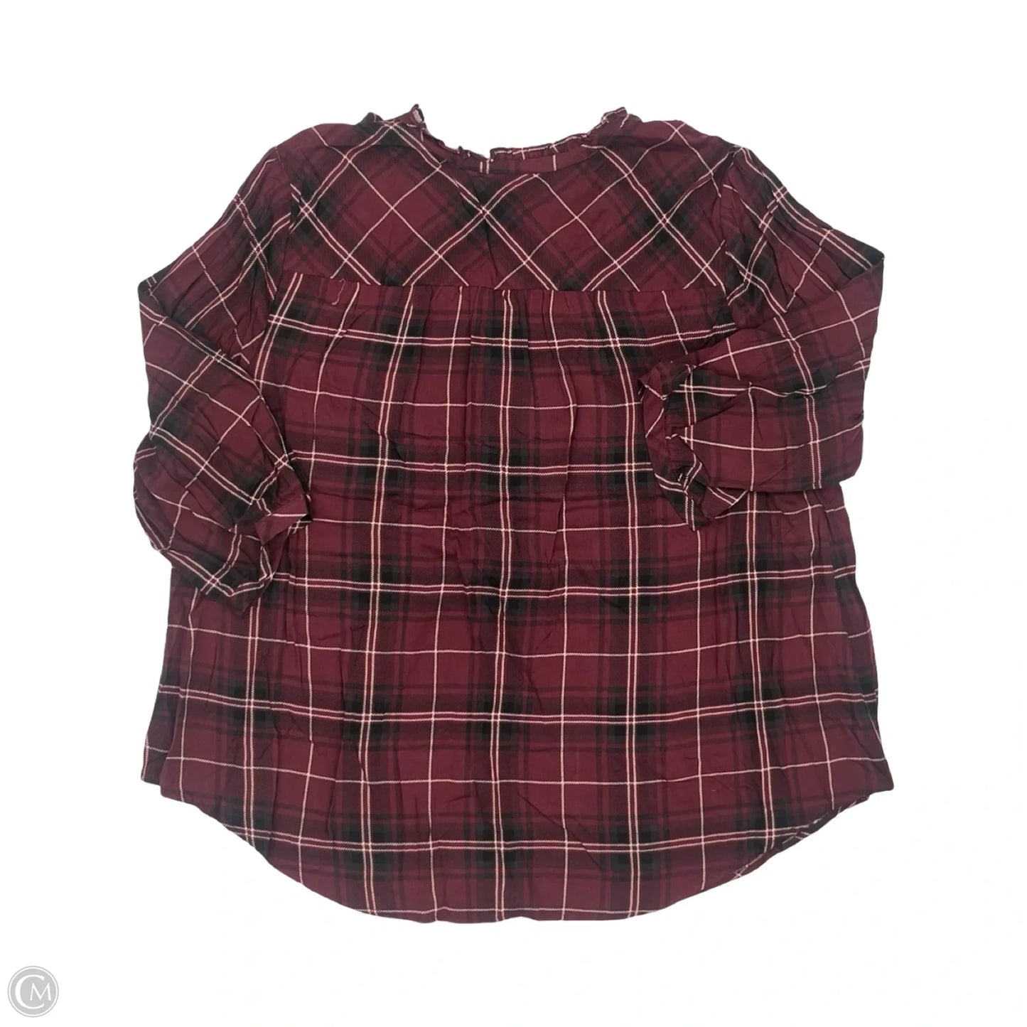 Blouse 3/4 Sleeve By Torrid In Maroon, Size: 3x
