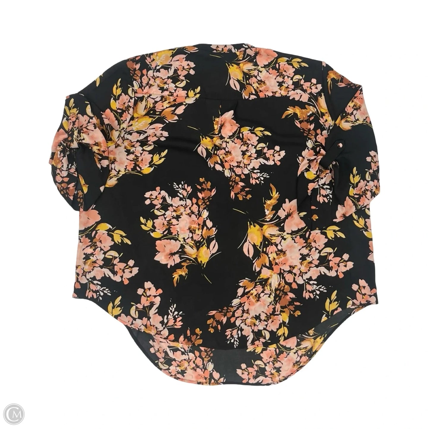 Blouse 3/4 Sleeve By Torrid In Black & Pink, Size: 2x