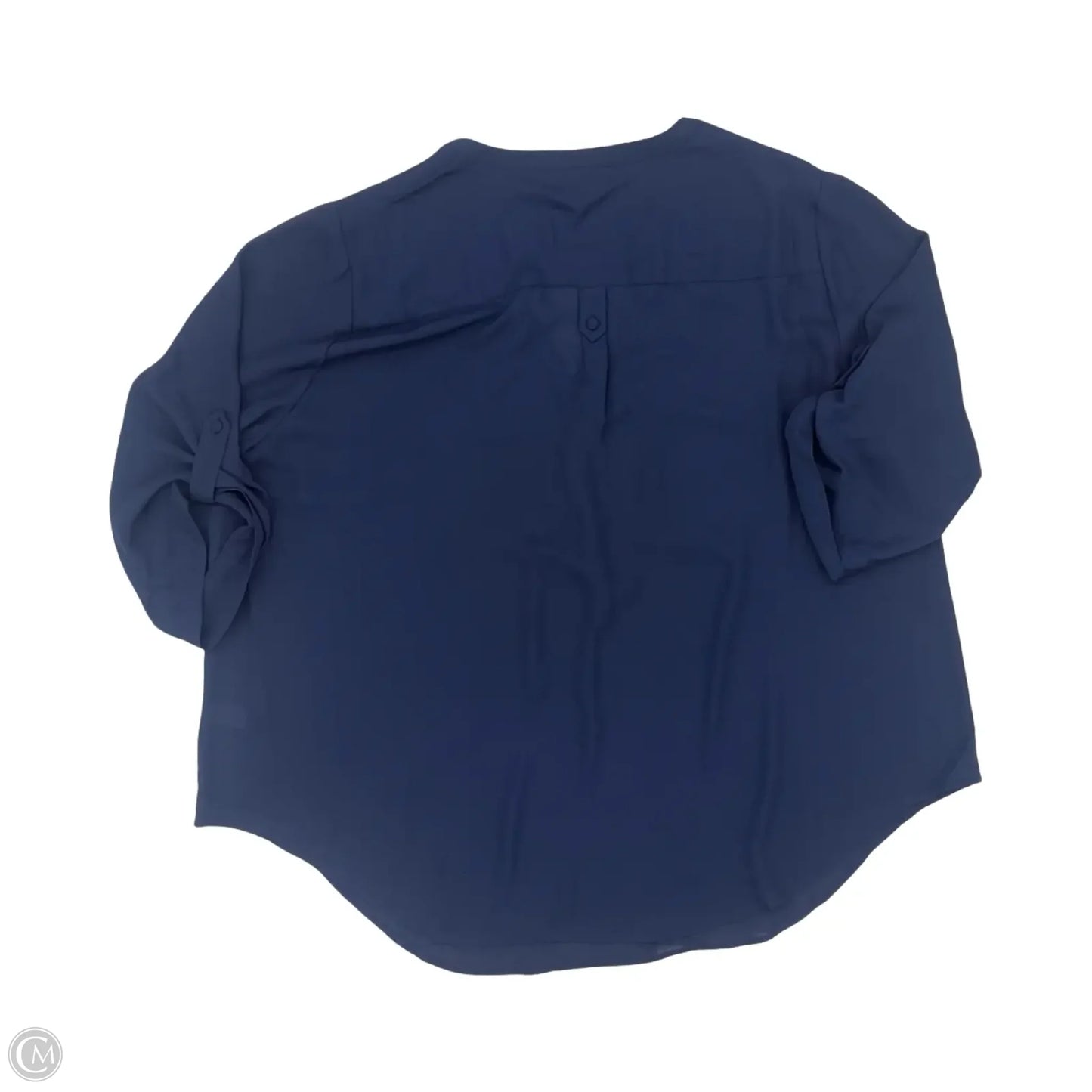 Blouse 3/4 Sleeve By Torrid In Navy, Size: 2x