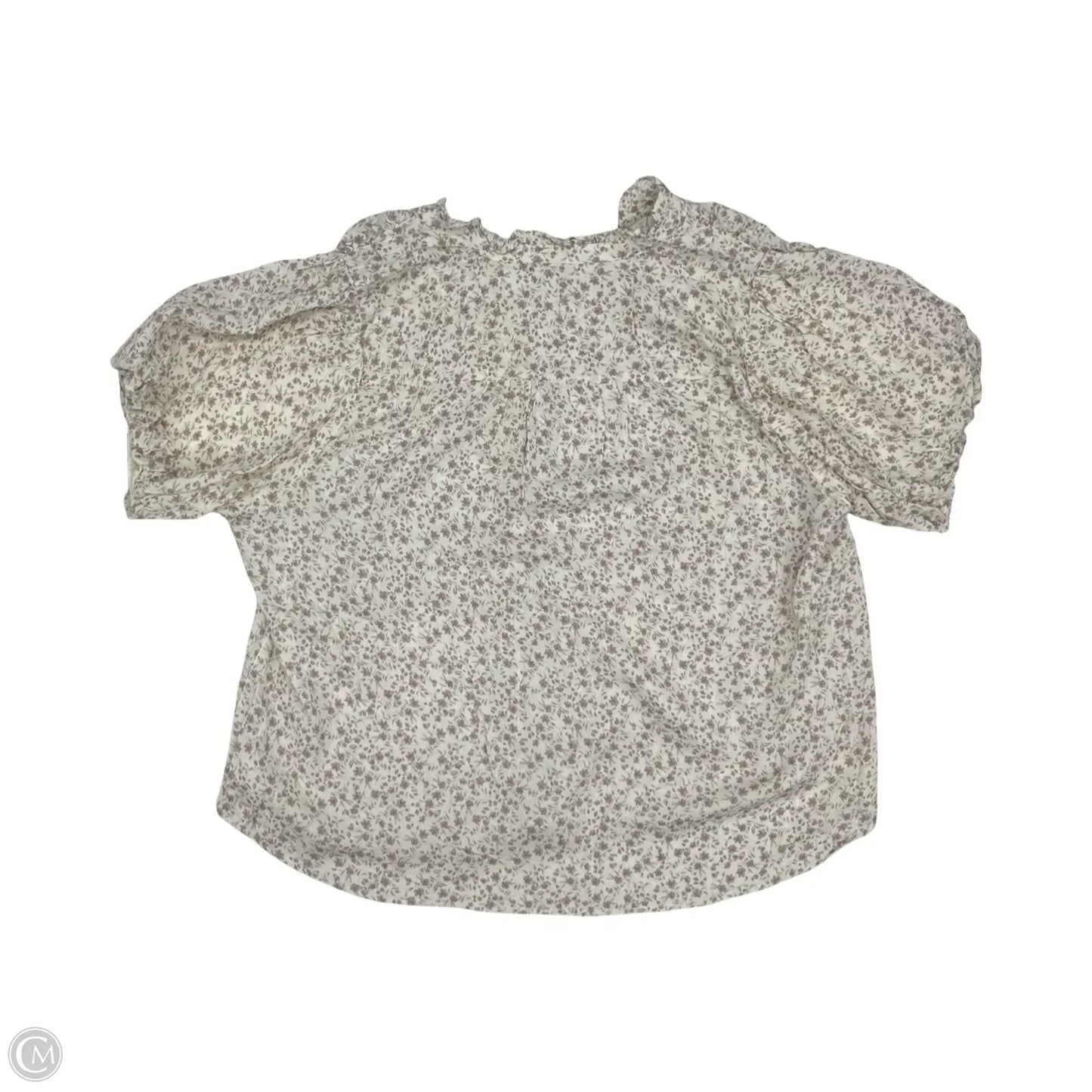 Blouse Short Sleeve By Torrid In Cream, Size: 1x