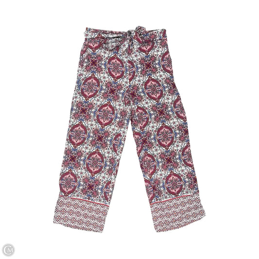 Pants Wide Leg By Loft In Pink & White, Size: S