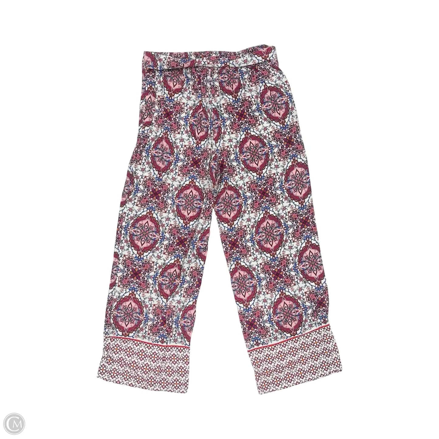Pants Wide Leg By Loft In Pink & White, Size: S