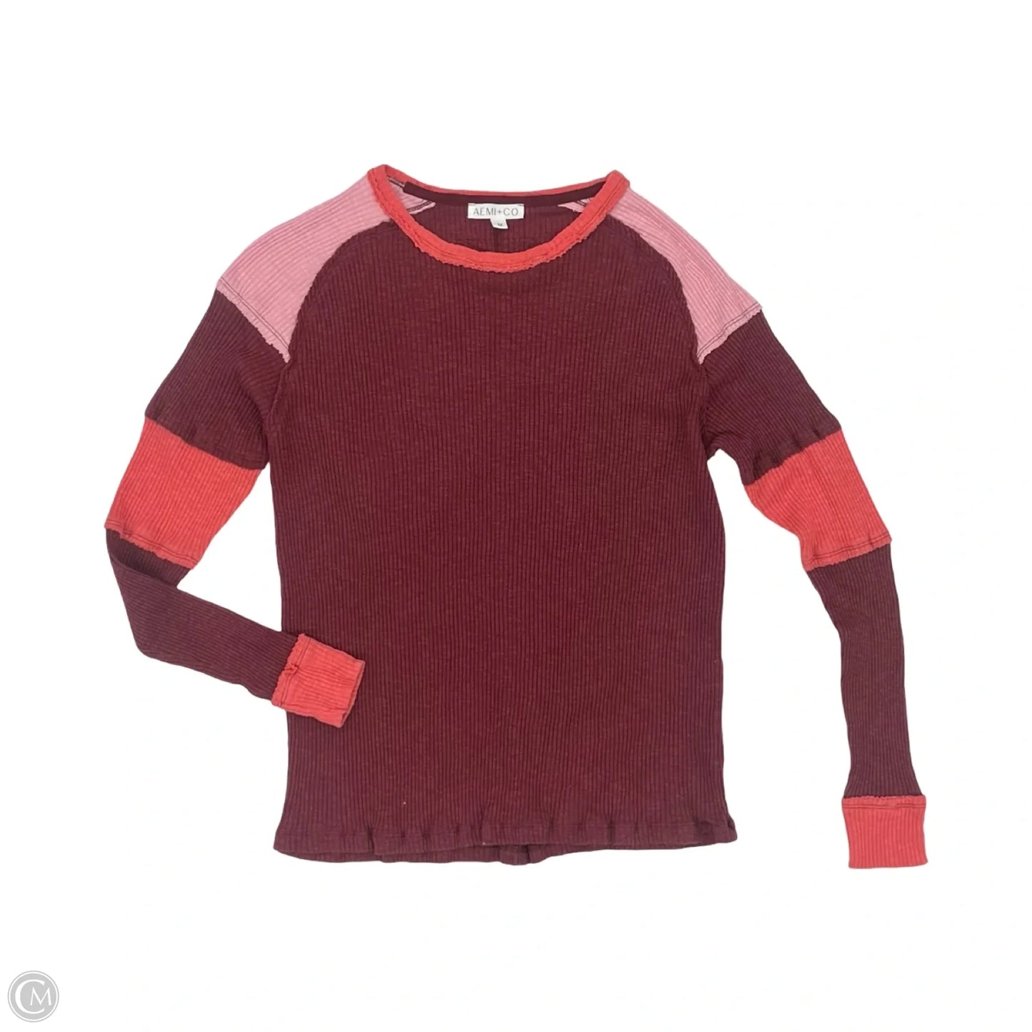 Top Long Sleeve By Clothes Mentor In Maroon, Size: M