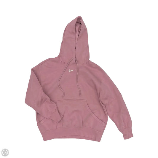Athletic Sweatshirt Hoodie By Nike Apparel In Pink, Size: S