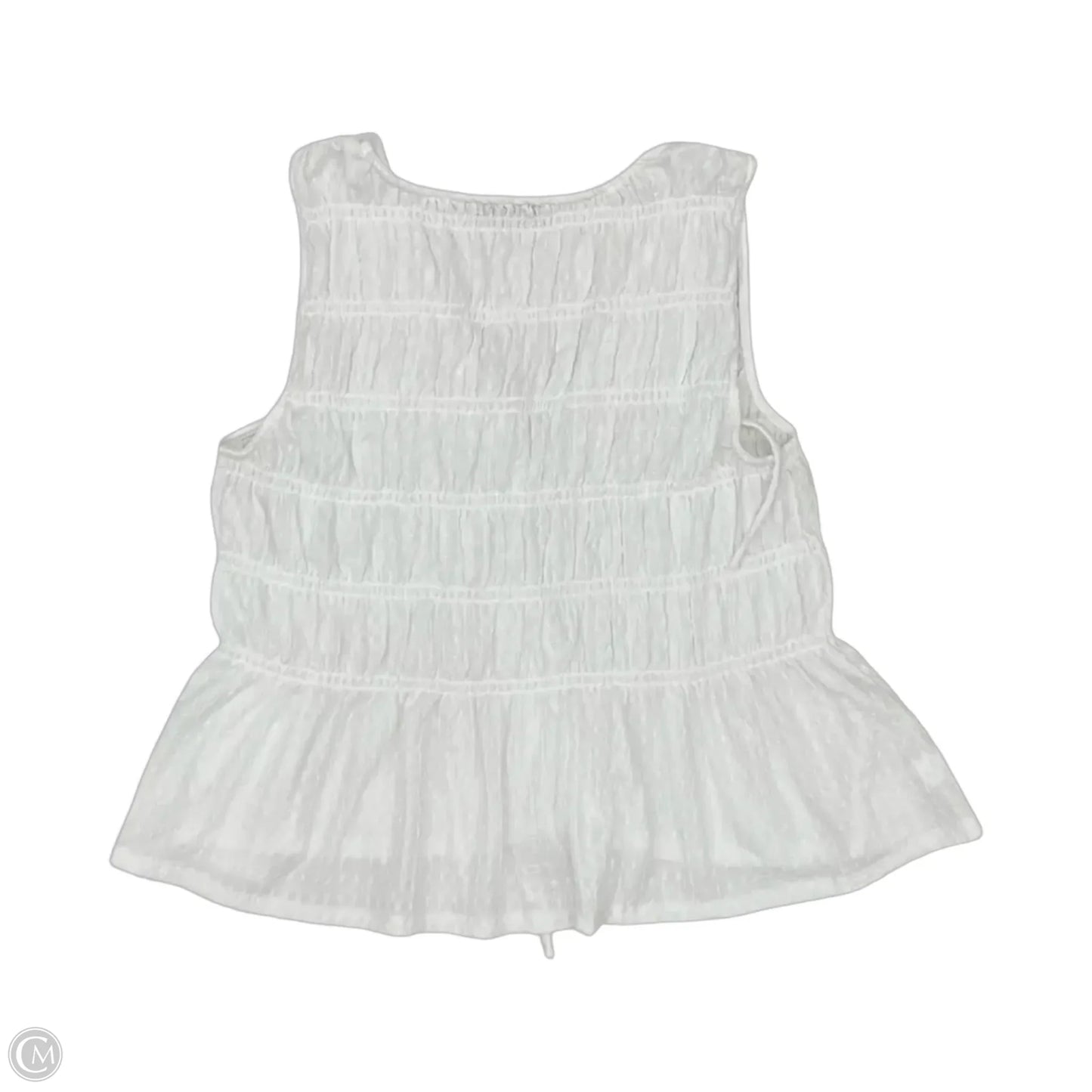 Blouse Sleeveless By Loft In White, Size: Xl