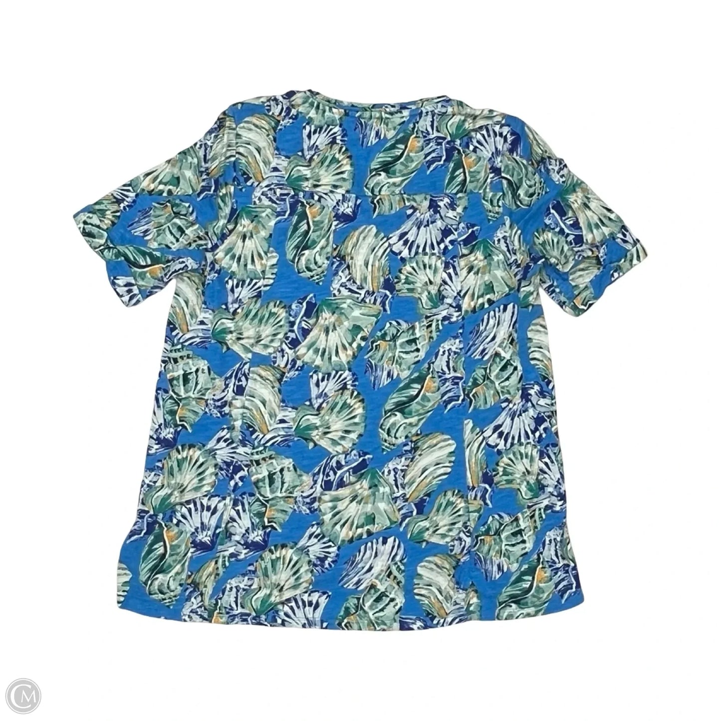 Top Short Sleeve By Chicos In Blue, Size: M
