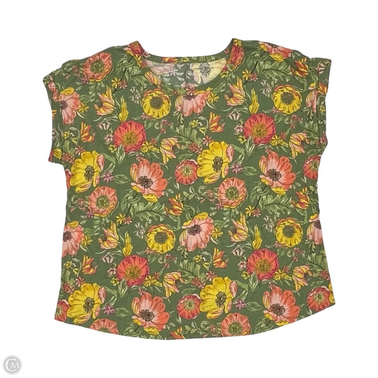 Top Short Sleeve By Lane Bryant In Green, Size: 2x