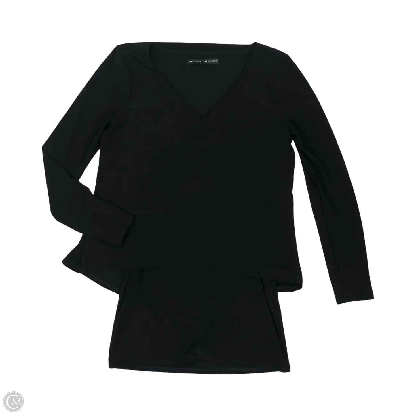 Tunic Long Sleeve By White House Black Market In Black, Size: S