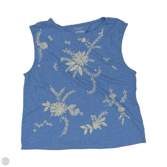 Top Sleeveless By Talbots In Blue, Size: Xl