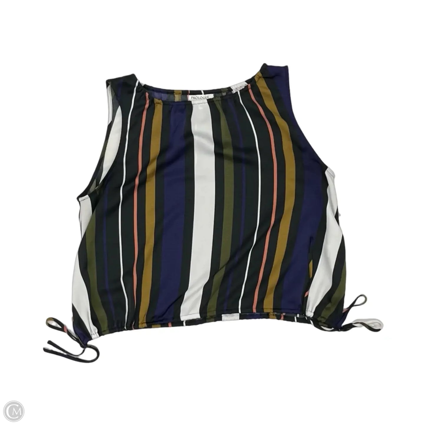 Blouse Sleeveless By Prologue In Striped Pattern, Size: M