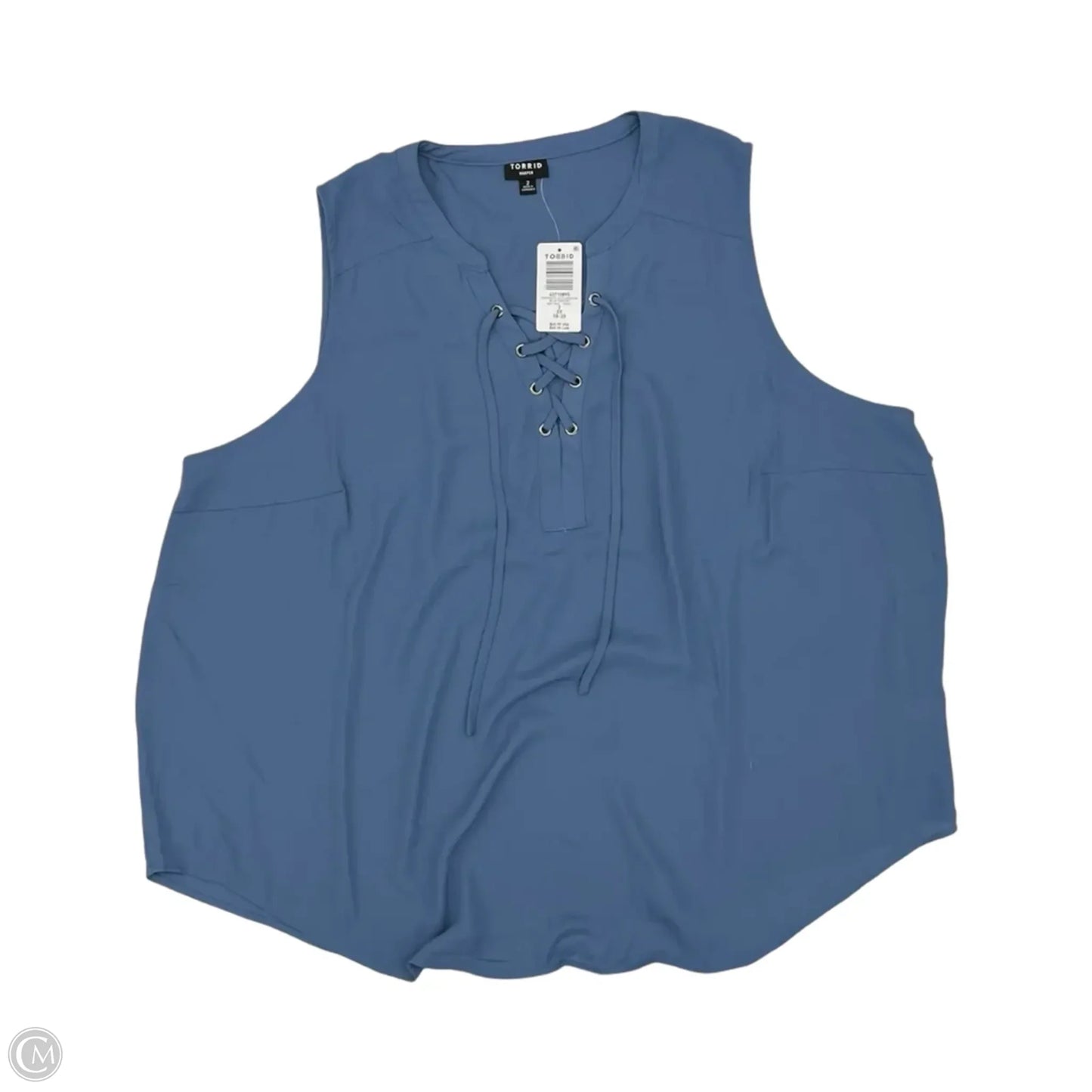 Blouse Sleeveless By Torrid In Blue, Size: 2x