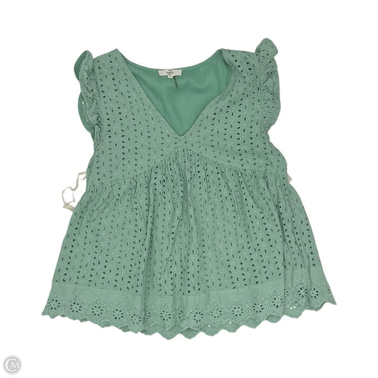 Blouse Sleeveless By Entro In Green, Size: S