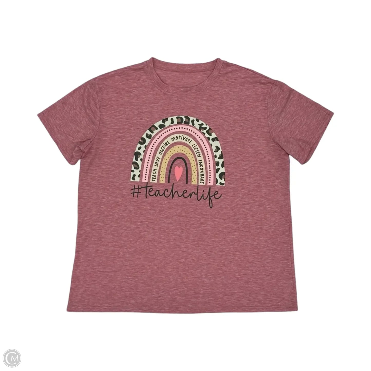 Top Short Sleeve By Clothes Mentor In Pink, Size: Xxl
