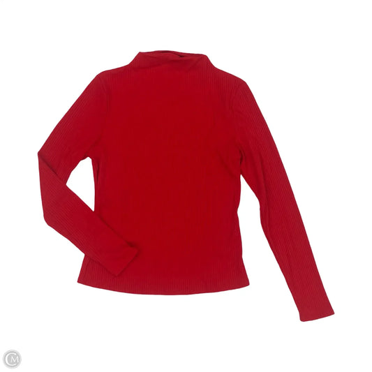 Top Long Sleeve By A New Day In Red, Size: M