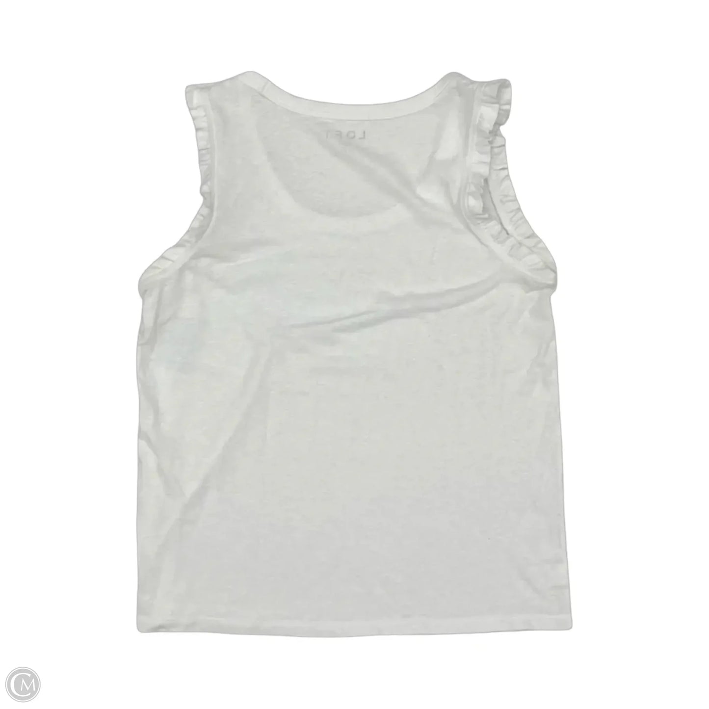 Top Sleeveless By Loft In White, Size: M