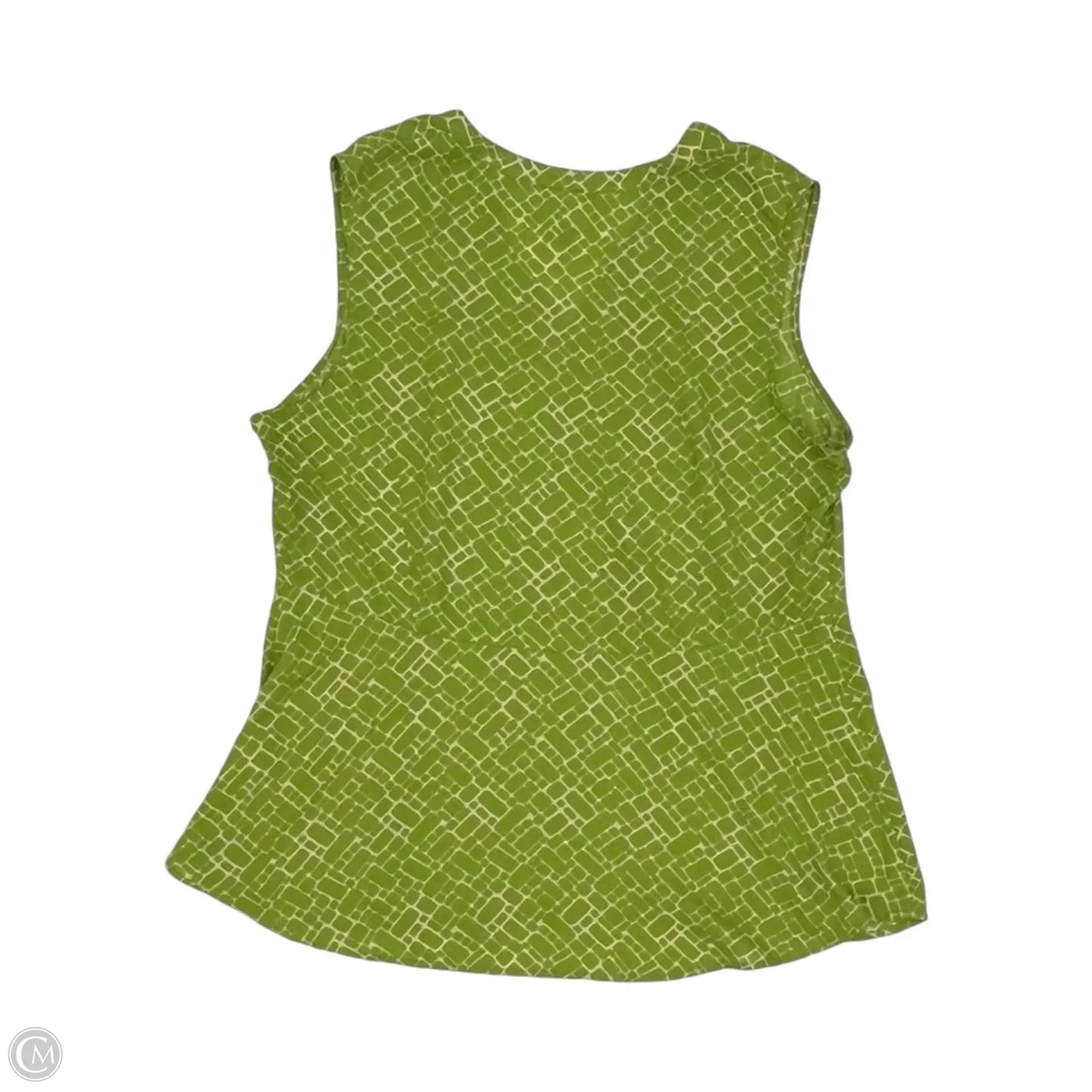Blouse Sleeveless By Cabi In Cream & Green, Size: M