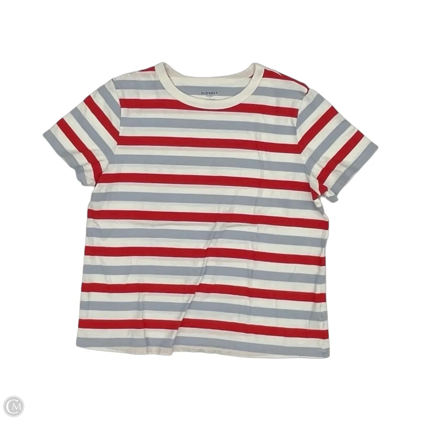 Top Short Sleeve By Old Navy In Blue & Red & White, Size: M