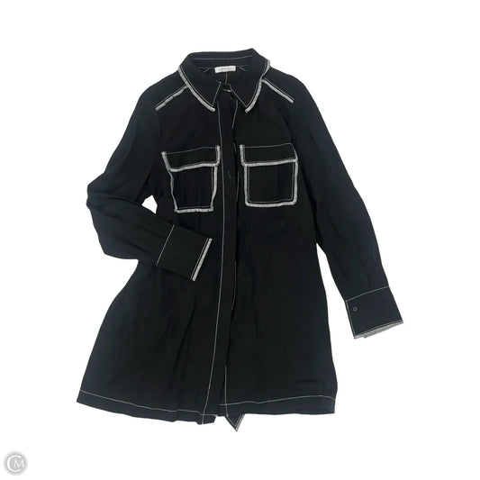 Jacket Shirt By Top Shop In Black & White, Size: 10