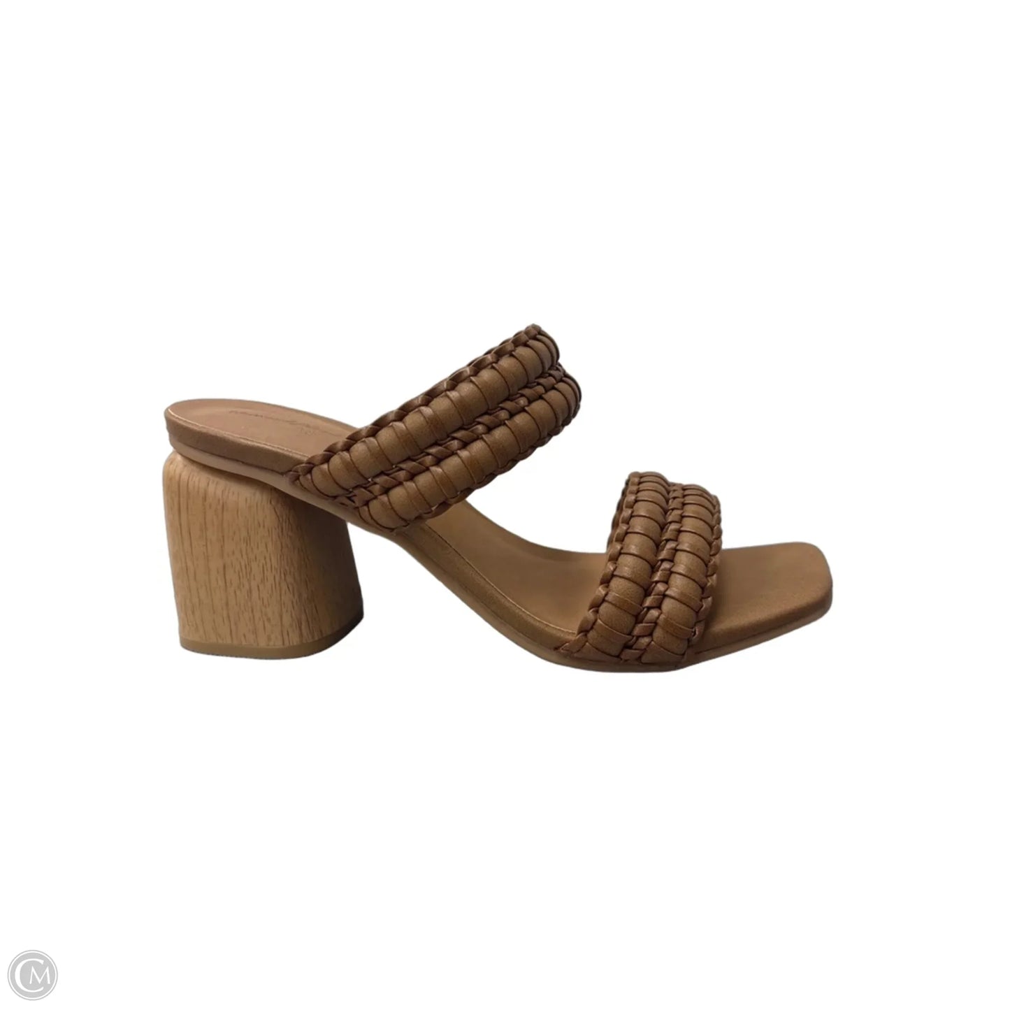 Sandals Heels Block By Universal Thread In Tan, Size: 7