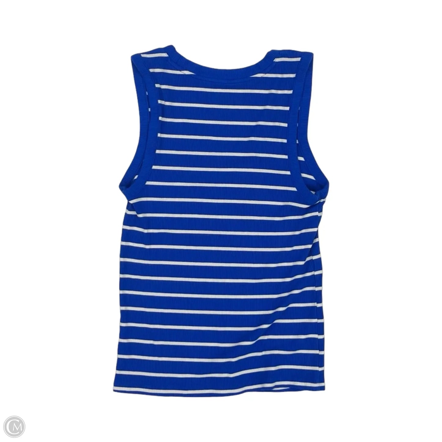 Tank Top By Nine West Apparel In Blue & White, Size: M