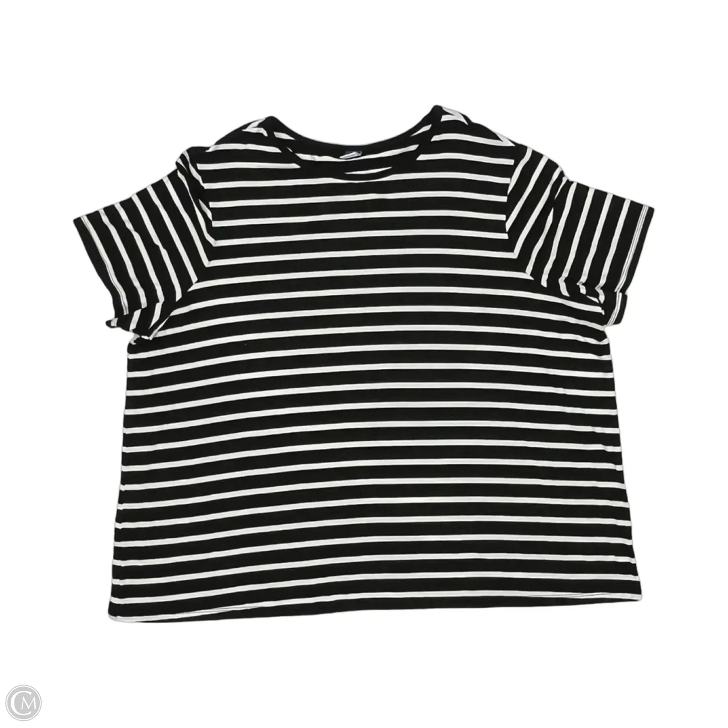 Top Short Sleeve By Old Navy In Black & White, Size: Xxl