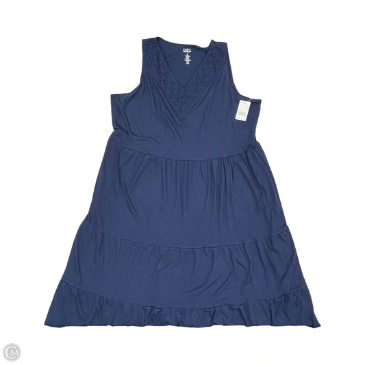 Dress Casual Maxi By Croft And Barrow In Navy, Size: 3x