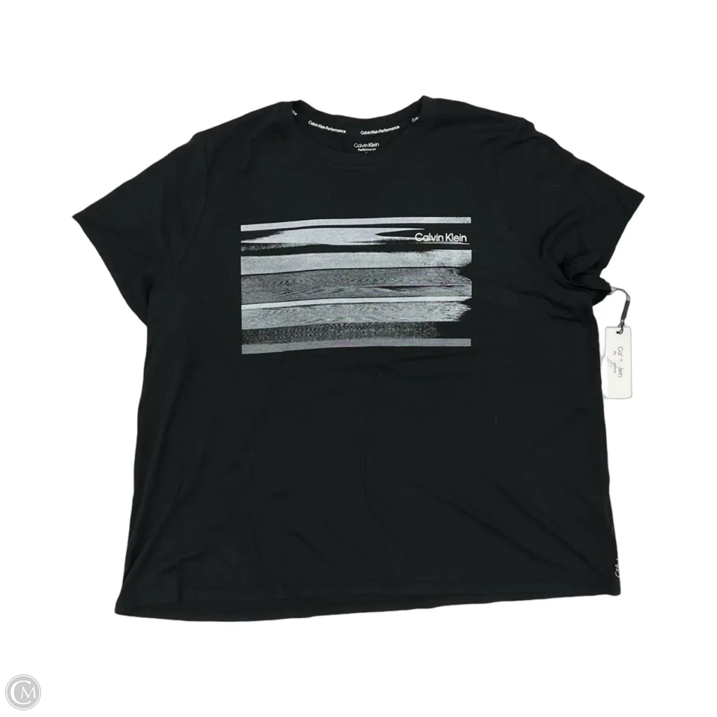 Top Short Sleeve By Calvin Klein Performance In Black, Size: 3x