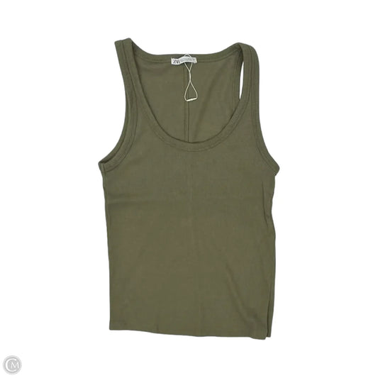 Tank Top By Zara In Green, Size: L
