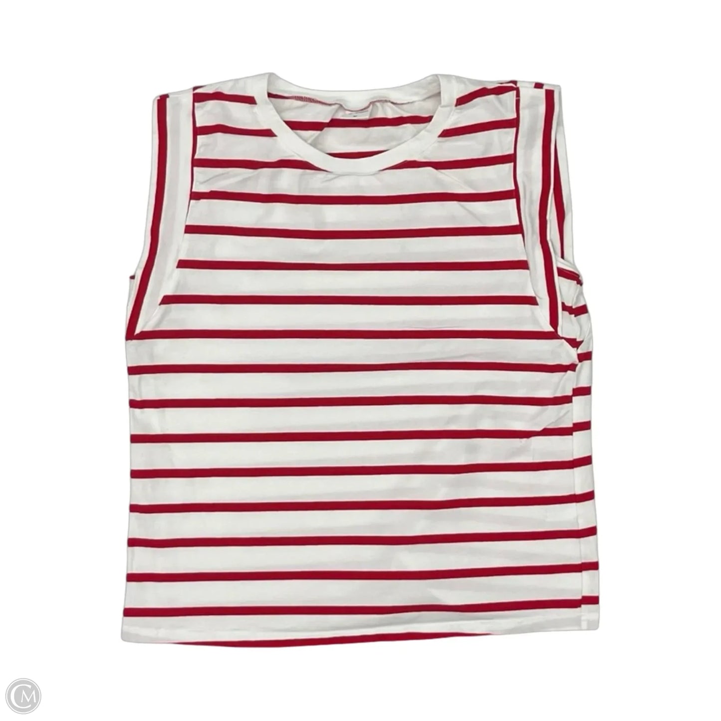 Top Sleeveless By Clothes Mentor In Red & White, Size: M