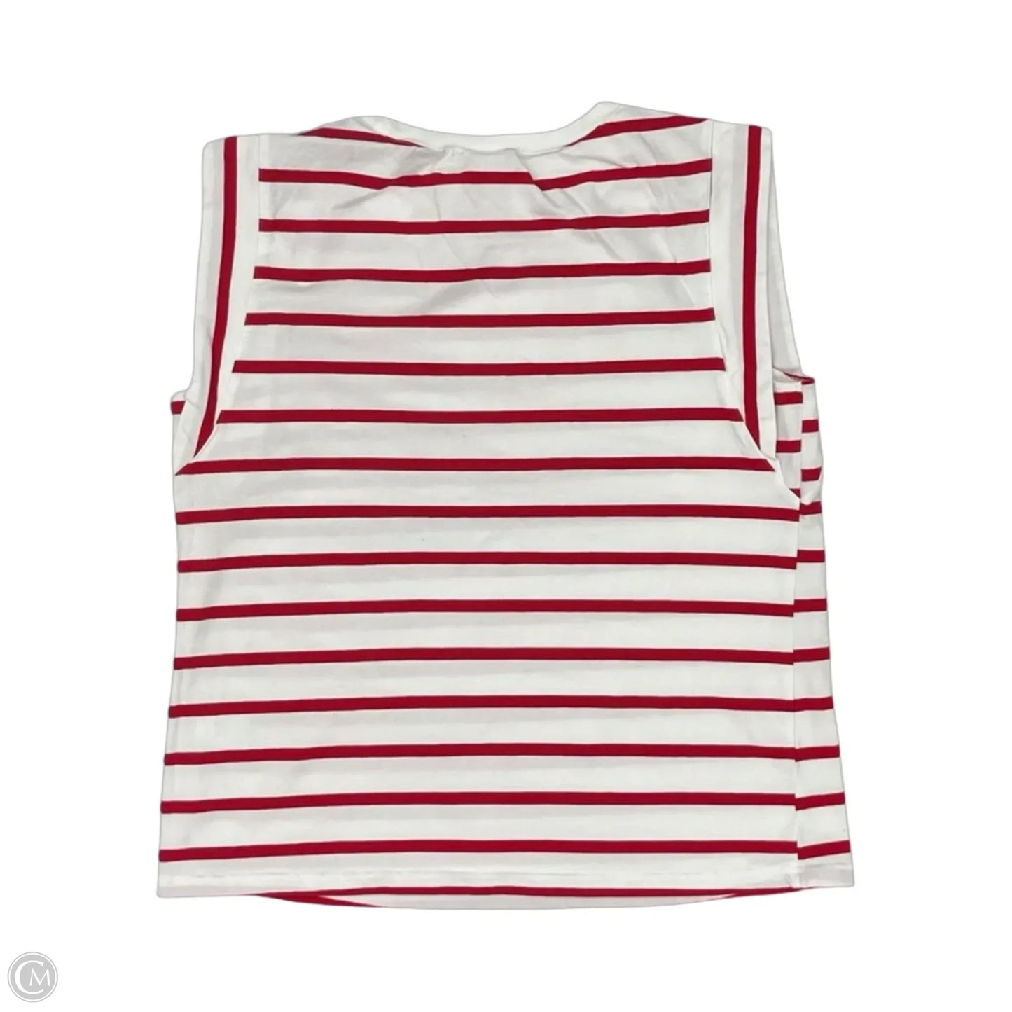 Top Sleeveless By Clothes Mentor In Red & White, Size: M