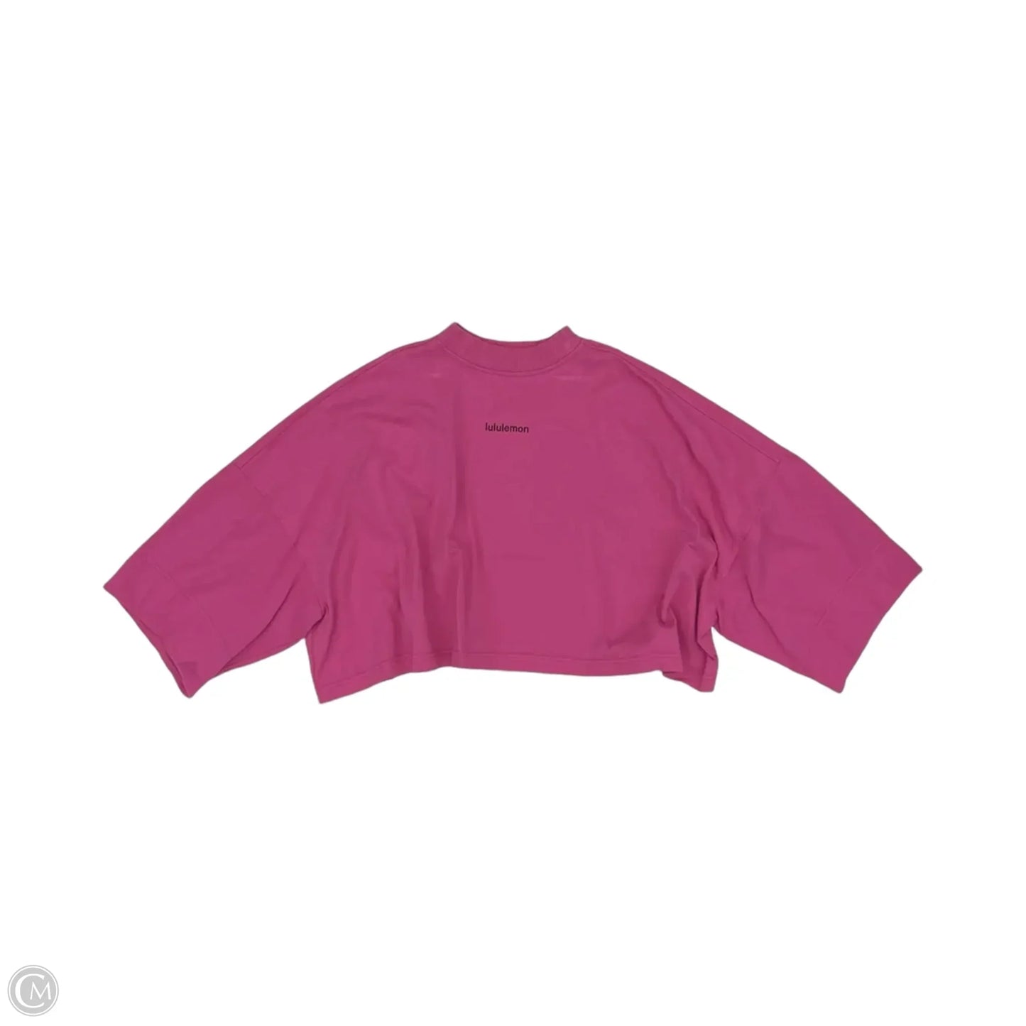 Athletic Top Short Sleeve By Lululemon In Pink, Size: L