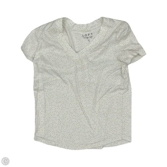 Top Short Sleeve By Loft In Polkadot Pattern, Size: S