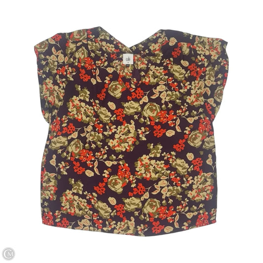 Blouse Short Sleeve By Cabi In Purple, Size: M