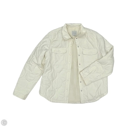Jacket Puffer & Quilted By Love Tree In Cream, Size: L