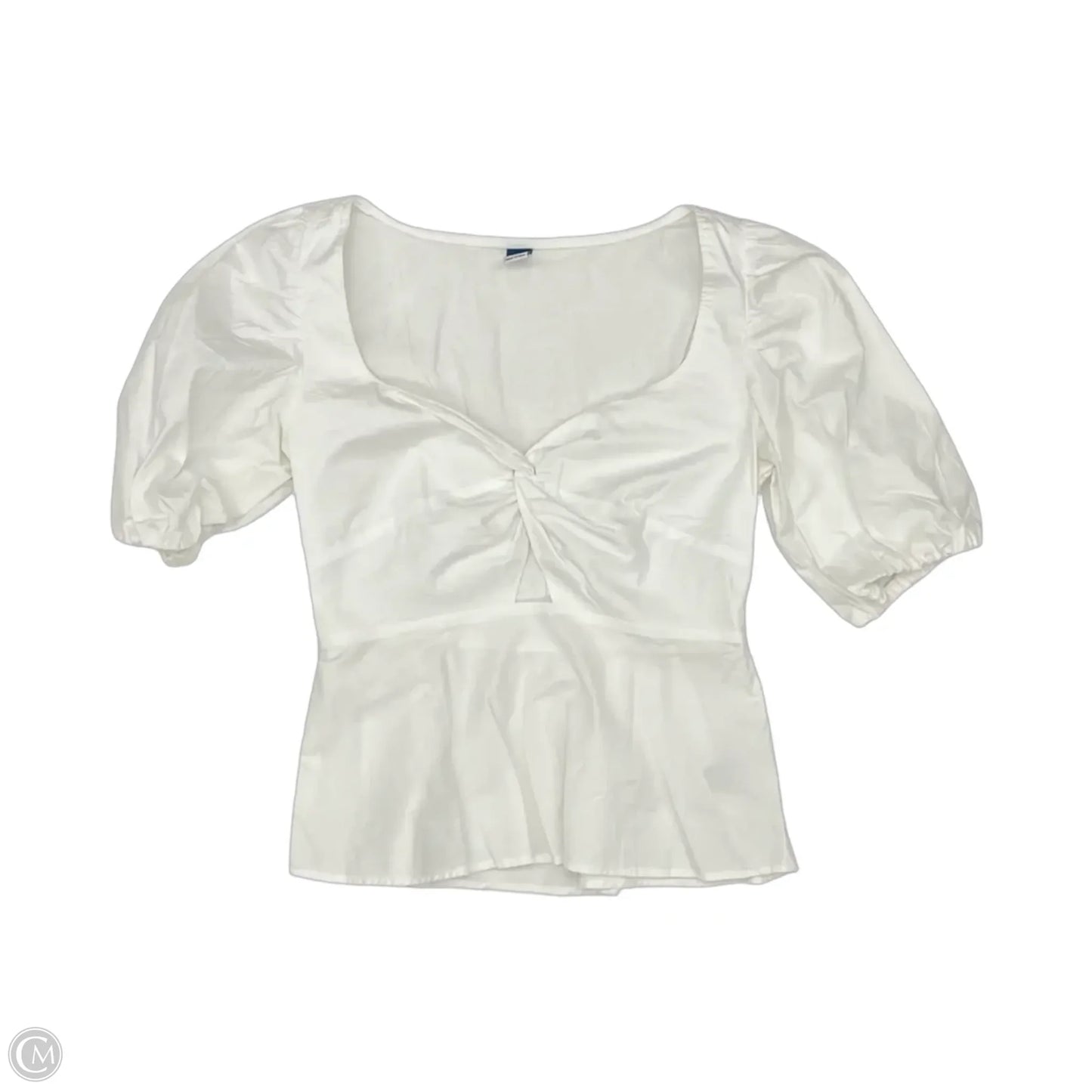 Blouse Short Sleeve By Old Navy In White, Size: S
