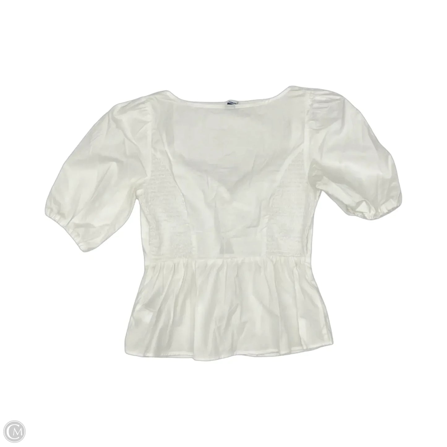 Blouse Short Sleeve By Old Navy In White, Size: S