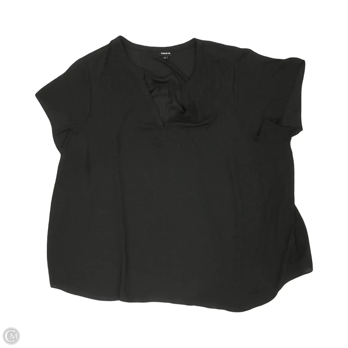 Blouse Short Sleeve By Torrid In Black, Size: 4x