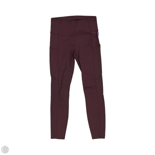 Athletic Leggings By Lululemon In Maroon, Size: S