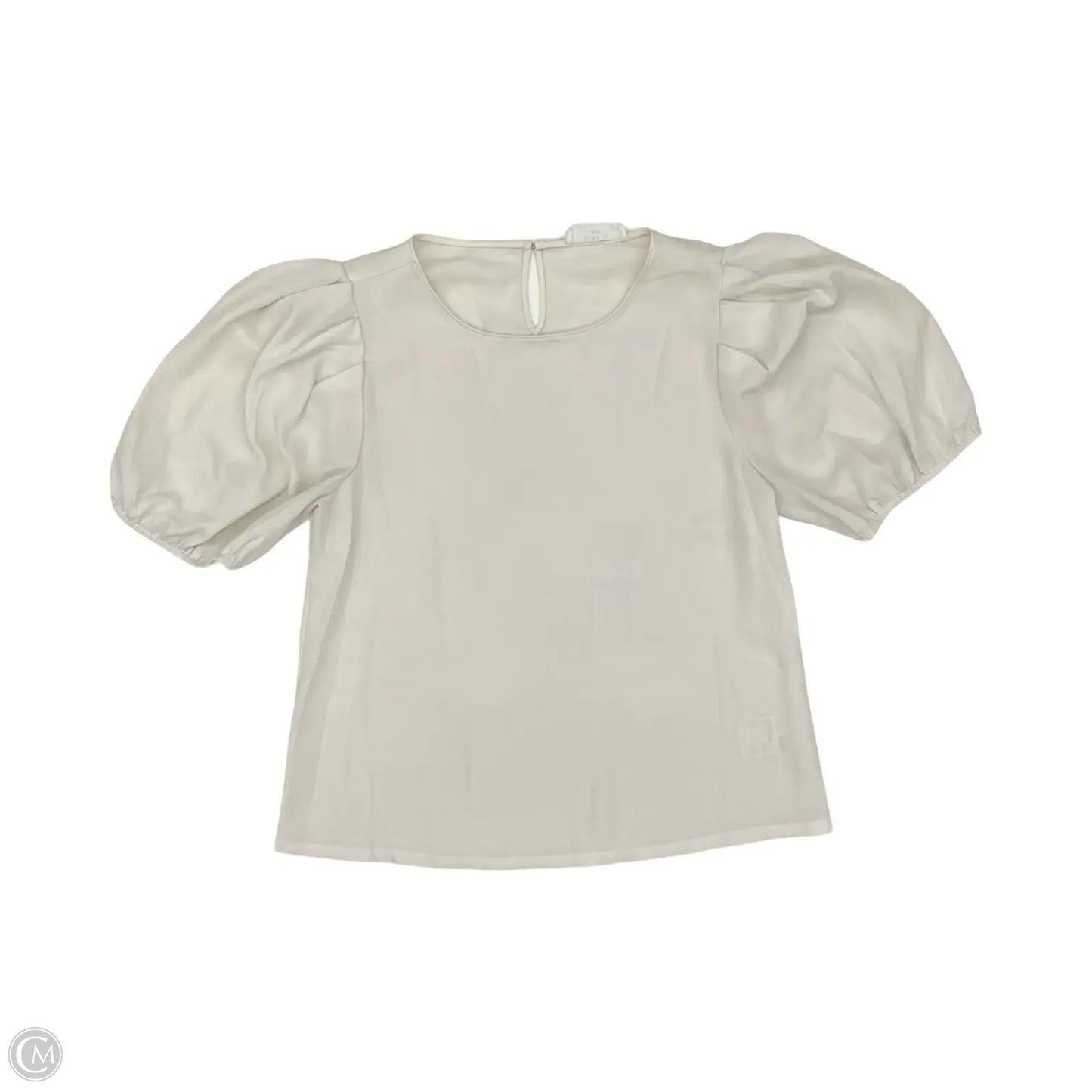 Blouse Short Sleeve By Elodie In Cream, Size: S