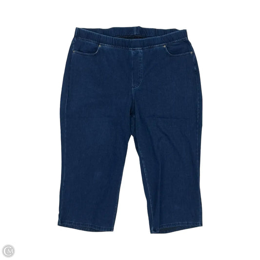 Pants Cropped By Lands End In Blue Denim, Size: 2x