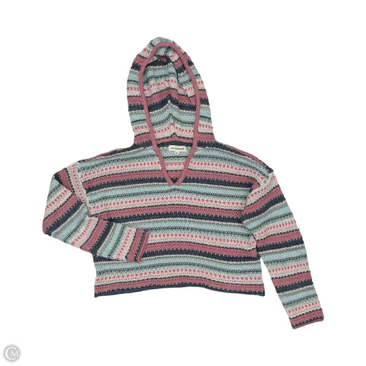 Sweater By Lucky Brand In Blue & Pink, Size: M